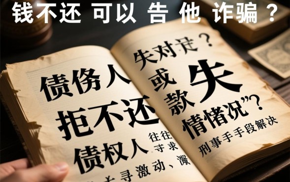 借钱不还可以告他诈骗吗