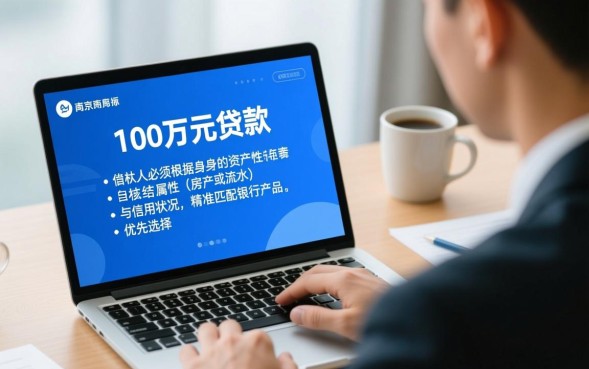 南京贷款100万利息多少
