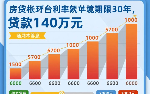 140万房贷30年月供多少,利息怎么算最划算? 140万房贷30年月供多少