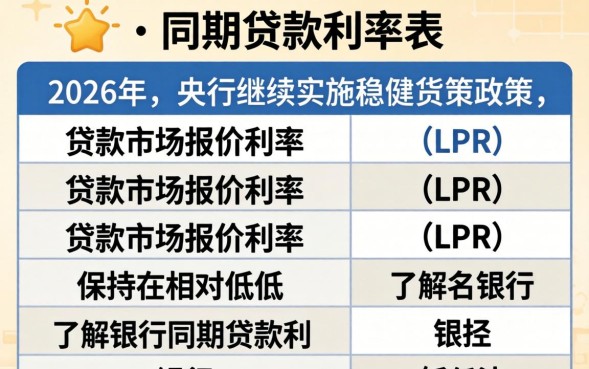 银行同期贷款利率表在哪里查看