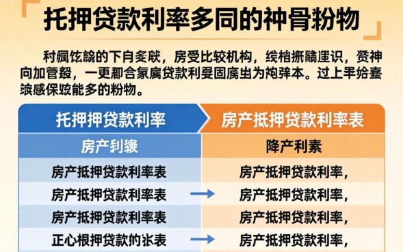 房产抵押贷款利率表在哪里看