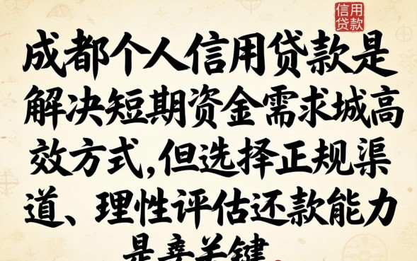 成都个人信用贷款需要什么条件
