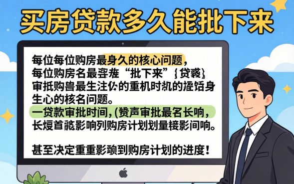 买房贷款多久能批下来