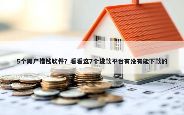 5个黑户借钱软件?看看这7个贷款平台有没有能下款的