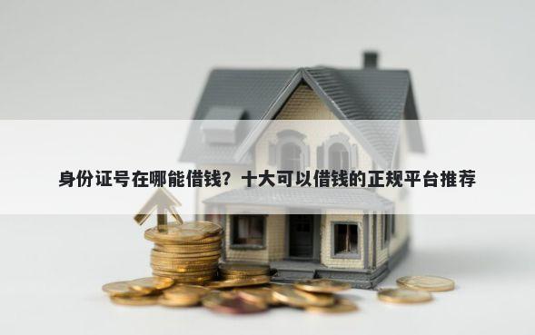 身份证号在哪能借钱？十大可以借钱的正规平台推荐