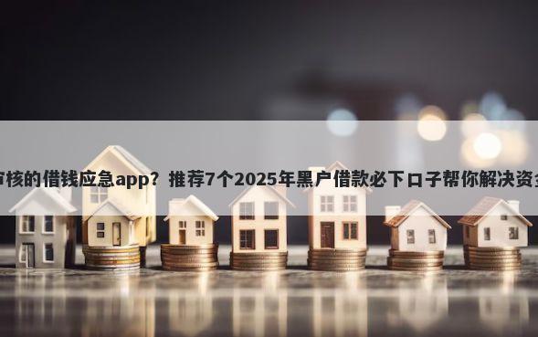 无需审核的借钱应急app？推荐7个2025年黑户借款必下口子帮你解决资金问题