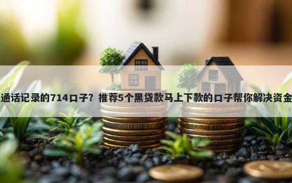 无视通话记录的714口子？推荐5个黑贷款马上下款的口子帮你解决资金问题