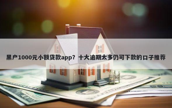 黑户1000元小额贷款app？十大逾期太多仍可下款的口子推荐