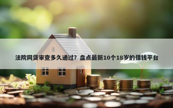 法院网贷审查多久通过？盘点最新10个18岁的借钱平台