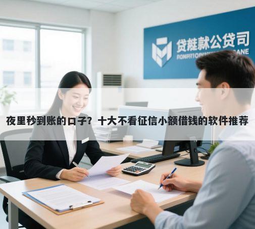 夜里秒到账的口子？十大不看征信小额借钱的软件推荐