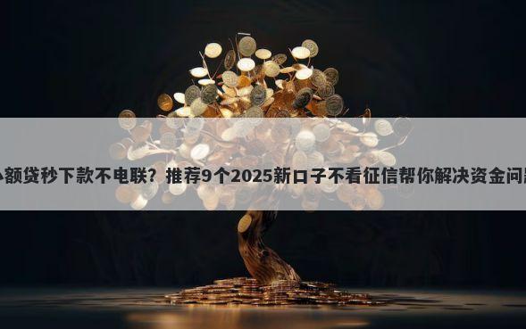 小额贷秒下款不电联？推荐9个2025新口子不看征信帮你解决资金问题