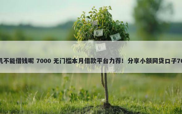 怎么可以让手机不能借钱呢 7000 无门槛本月借款平台力荐！分享小额网贷口子7000无门槛借款
