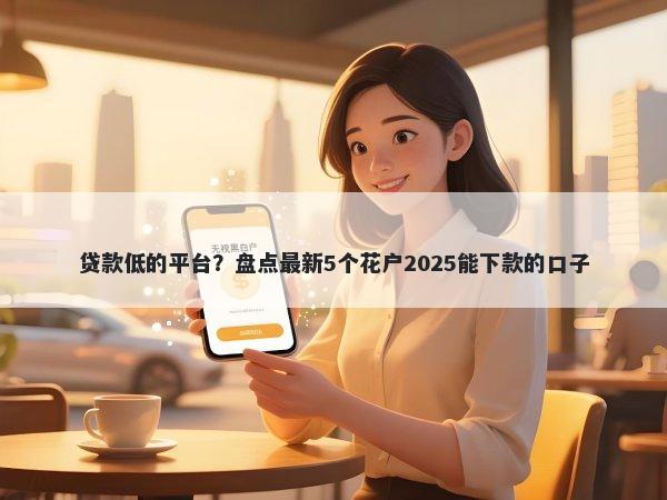贷款低的平台？盘点最新5个花户2025能下款的口子