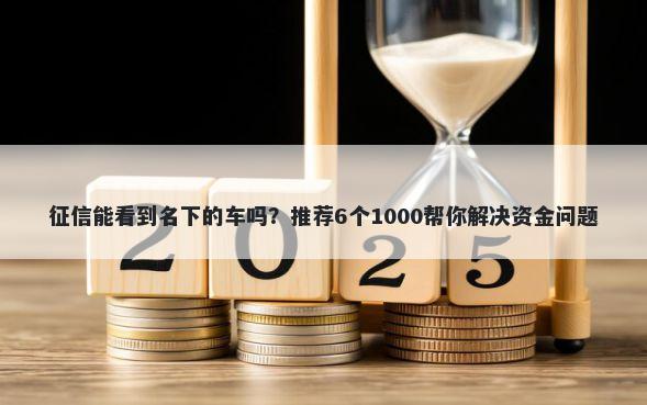 征信能看到名下的车吗？推荐6个1000帮你解决资金问题