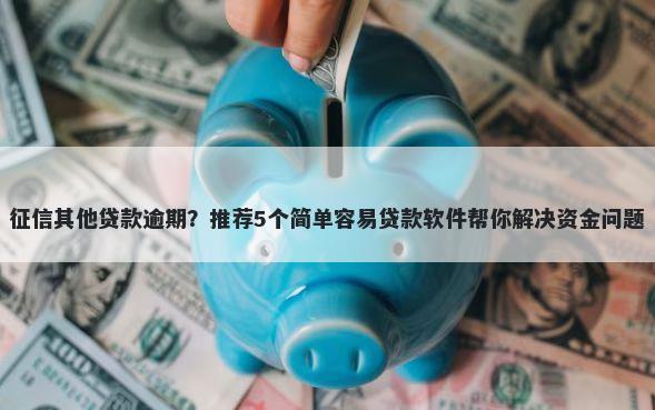 征信其他贷款逾期？推荐5个简单容易贷款软件帮你解决资金问题