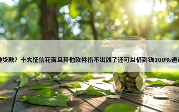 芝麻信用三种贷款?十大征信花而且其他软件借不出钱了还可以借到钱100%通过的平台推荐