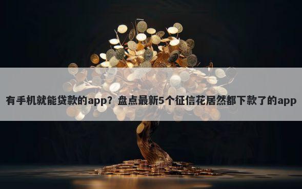 有手机就能贷款的app？盘点最新5个征信花居然都下款了的app