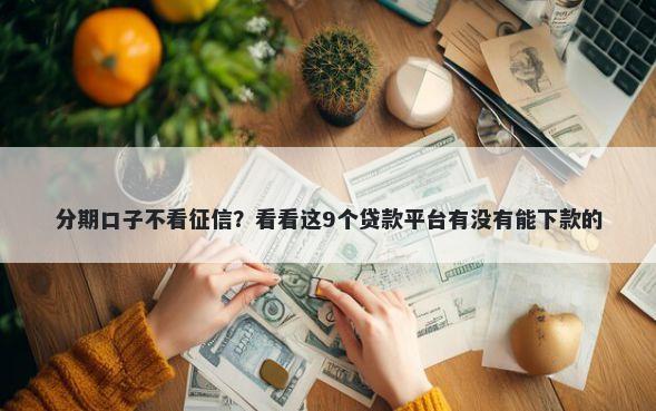 分期口子不看征信?看看这9个贷款平台有没有能下款的