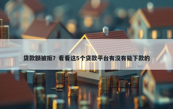贷款额被拒？看看这5个贷款平台有没有能下款的