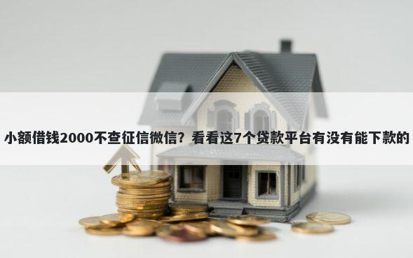 小额借钱2000不查征信微信？看看这7个贷款平台有没有能下款的