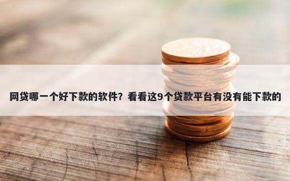 网贷哪一个好下款的软件？看看这9个贷款平台有没有能下款的