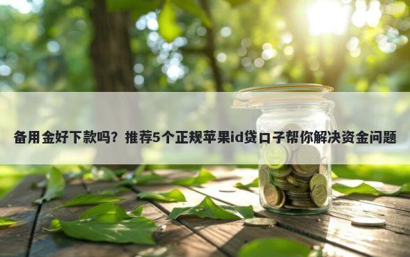 备用金好下款吗？推荐5个正规苹果id贷口子帮你解决资金问题