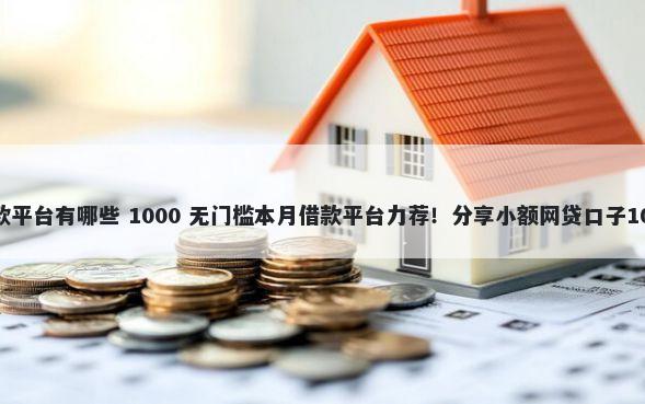 容易借钱的贷款平台有哪些 1000 无门槛本月借款平台力荐！分享小额网贷口子1000无门槛借款
