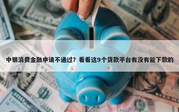 中银消费金融申请不通过？看看这9个贷款平台有没有能下款的