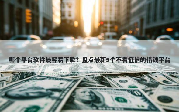 哪个平台软件最容易下款？盘点最新5个不看征信的借钱平台