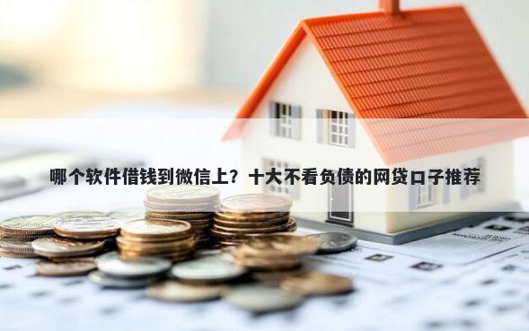 哪个软件借钱到微信上？十大不看负债的网贷口子推荐