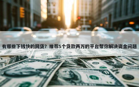 有哪些下钱快的网贷？推荐5个贷款两万的平台帮你解决资金问题