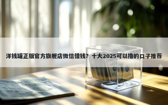 洋钱罐正版官方旗舰店微信借钱？十大2025可以撸的口子推荐