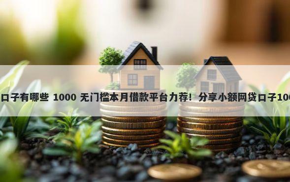 钱夫人同系的口子有哪些 1000 无门槛本月借款平台力荐！分享小额网贷口子1000无门槛借款