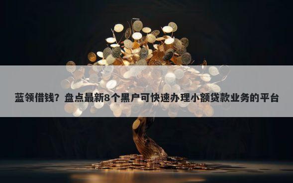 蓝领借钱？盘点最新8个黑户可快速办理小额贷款业务的平台