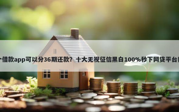 哪个借款app可以分36期还款？十大无视征信黑白100%秒下网贷平台推荐