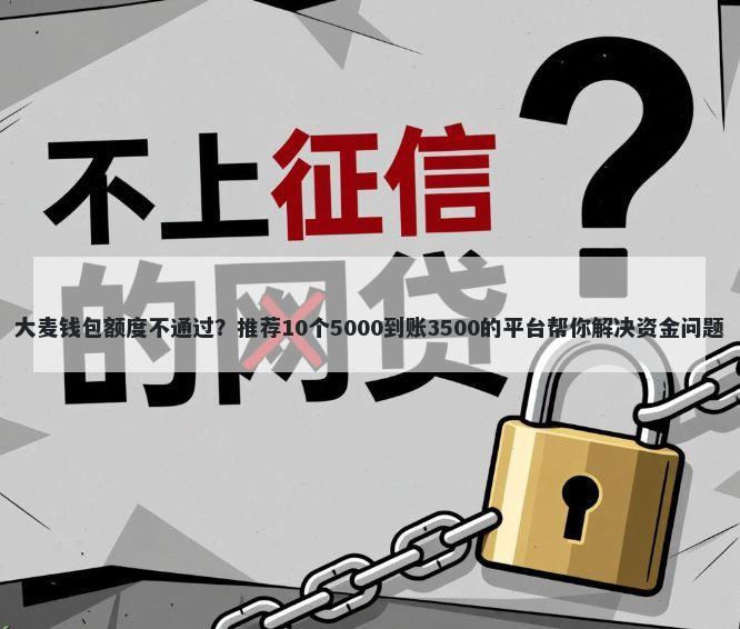 大麦钱包额度不通过？推荐10个5000到账3500的平台帮你解决资金问题