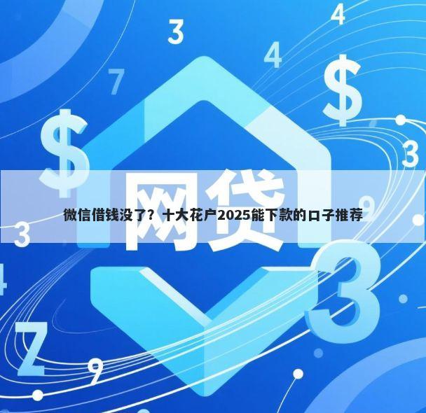 微信借钱没了？十大花户2025能下款的口子推荐