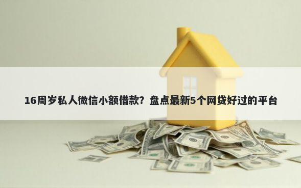 16周岁私人微信小额借款？盘点最新5个网贷好过的平台