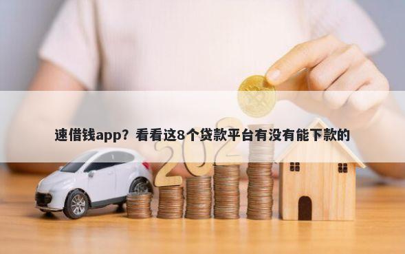 速借钱app？看看这8个贷款平台有没有能下款的