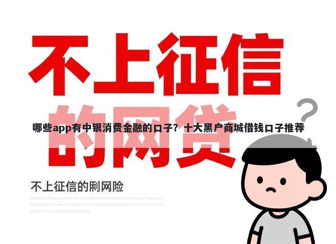 哪些app有中银消费金融的口子？十大黑户商城借钱口子推荐