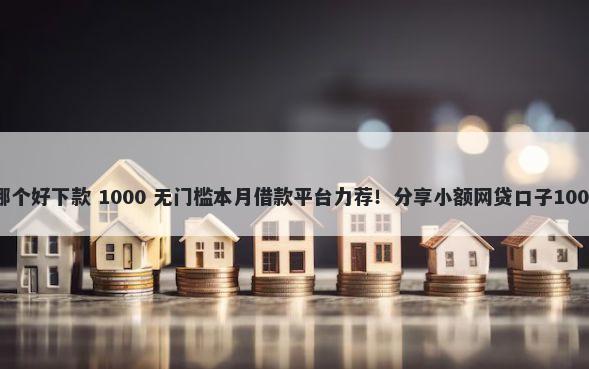 口袋花里面哪个好下款 1000 无门槛本月借款平台力荐！分享小额网贷口子1000无门槛借款
