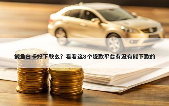 鲸鱼白卡好下款么？看看这8个贷款平台有没有能下款的