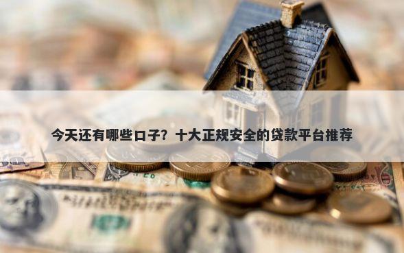 今天还有哪些口子？十大正规安全的贷款平台推荐