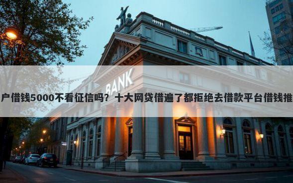 黑户借钱5000不看征信吗？十大网贷借遍了都拒绝去借款平台借钱推荐