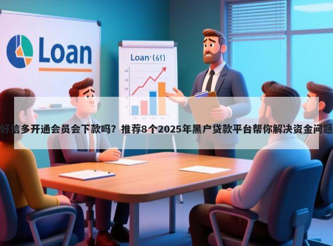 好信多开通会员会下款吗？推荐8个2025年黑户贷款平台帮你解决资金问题