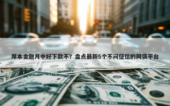 厚本金融月中好下款不？盘点最新5个不问征信的网贷平台