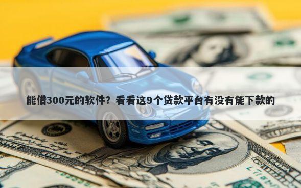 能借300元的软件？看看这9个贷款平台有没有能下款的